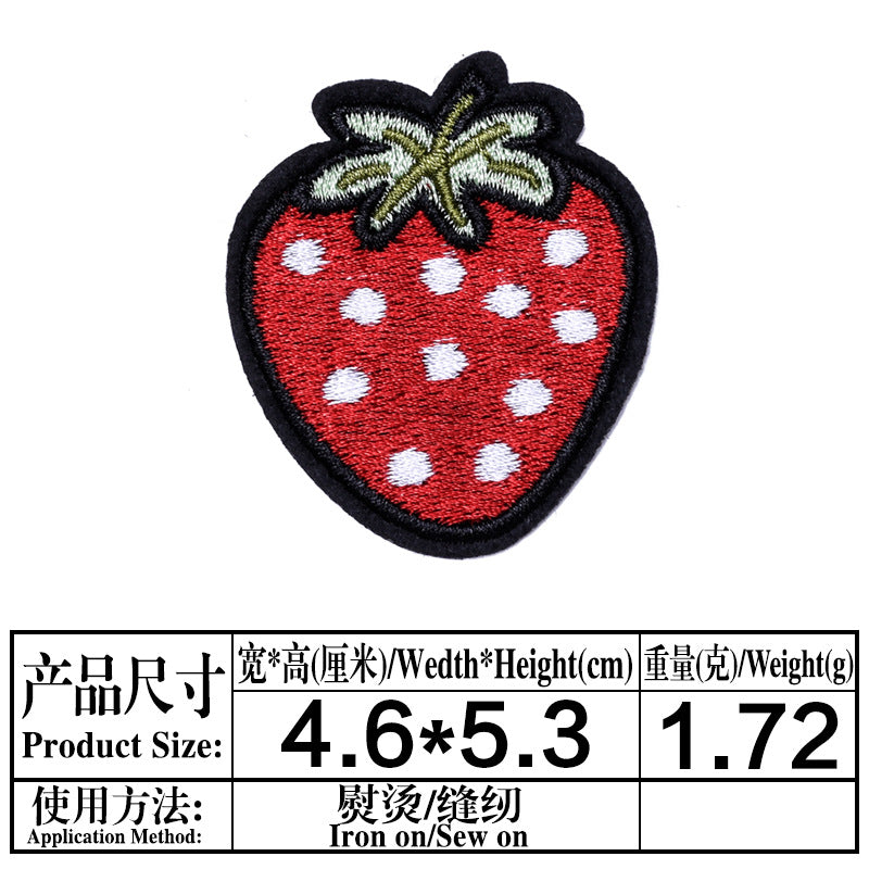 Wholesale Fruit flower  strawberry  pineapple embroidery patch
